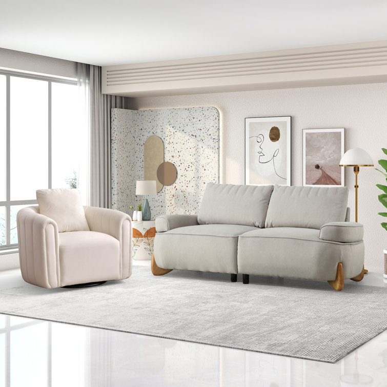 Bonzy Home 2 Piece Modern Upholstered Living Room Set & Reviews Wayfair